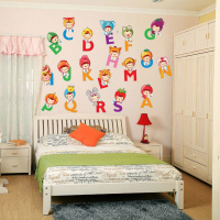 英文字母 卡通墙贴乘法口诀表儿童墙壁贴纸客厅可移除玻璃墙贴贴膜壁贴