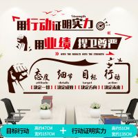态度细节+捍卫尊严 超大 房产中介墙贴办公室装饰激励文字公司企业文化墙励志标语海报贴纸