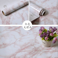 红色大理石 60厘米宽*3米长 厨房橱柜翻新贴冰箱贴纸自粘空调洗衣机衣柜电脑桌面防水防油贴纸