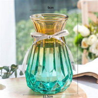 18南瓜F3 中等 透明玻璃花瓶北欧客厅插花干花摆件现代简约大小花器清新装饰花盆