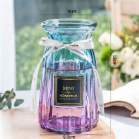 18贴纸F1 中等 透明玻璃花瓶北欧客厅插花干花摆件现代简约大小花器清新装饰花盆