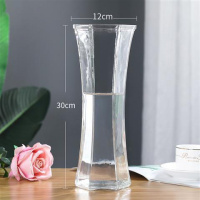 30六角花瓶[平光款]2个 大号玻璃花瓶透明富贵竹风信子百合客厅插花创意加厚花盆器皿家用