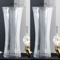 30水晶款点点款[2个] 中等 简约大号六角透明玻璃花瓶水养百合鲜花富贵竹插花瓶客厅装饰摆件