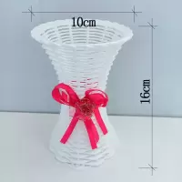 白色花篮 干花富贵竹水培北欧ins花瓶玻璃 插花新款花瓶摆件 客厅特价清仓