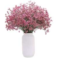 红水晶 两束共40支 云南满天星干花花束客厅摆件勿忘我组合含瓶干花客厅真花插花摆设