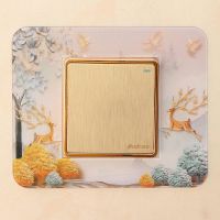 奔跑中的麋鹿5个装 8.6cm*8.6cm [5个装]开关保护套新款开关贴ins少女心卧室插座套灯开关装饰