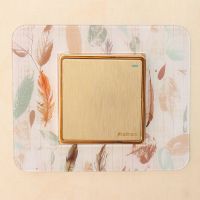羽毛5个装 8.6cm*8.6cm [5个装]开关保护套新款开关贴ins少女心卧室插座套灯开关装饰