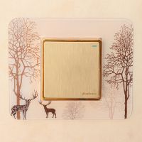 森林麋鹿5个装 8.6*9.0cm(夜光款) [5个装]开关保护套新款开关贴ins少女心卧室插座套灯开关装饰