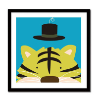 B006 20*20带内框 儿童diy数字油画动漫卡通手绘油彩画学校幼儿园装饰油画