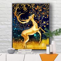 烩彩小鹿YS2798 60*75带内框2.5cm厚 diy数字油画客厅风景动物花卉动漫人物填色手绘油彩画装饰画