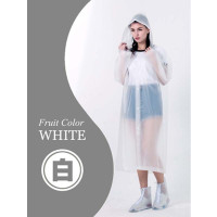 非一次性雨衣女徒步成人便携户外旅行男儿童透明加厚雨披简约塑料雨具生活日用 白色15丝成人 均码