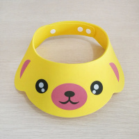 小孩婴儿宝宝洗头帽神器可调节防水儿童浴帽护耳洗澡帽洗发帽幼儿 洗头帽小狗黄色