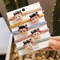 儿童加厚黑色发圈一次性宝宝扎头发橡皮筋女童不伤发头饰韩国发绳 [10件套]每色各2个