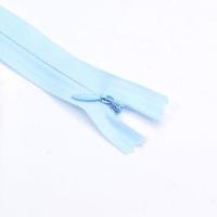 布边隐形拉链配件长款连衣裙抱枕拉锁裙子裤子口袋暗链隐型拉链 淡蓝 28厘米[1条]