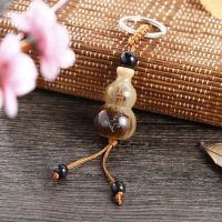 牦牛角葫芦钥匙扣挂件男女创意汽车钥匙链环串十二生肖转运饰品 生肖马[牦牛角葫芦]