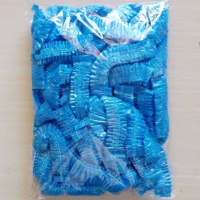 一次性加厚防尘防油头帽洗澡淋浴防水浴帽女成人头发焗油染发头套 蓝色 加厚50个[试用装]
