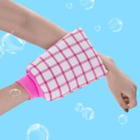 搓澡巾拉背条成人双面加厚强力搓澡搓泥长条洗澡巾浴花沐浴球浴帽 加厚澡巾1个[颜色随机]