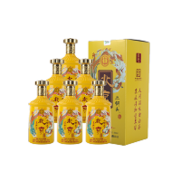 永丰牌北京二锅头白酒46度龙纹品鉴级清香型500ml*6瓶 睿智黄