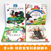 音像(套装)精装好奇宝宝科普翻翻书1--4册哈皮童年