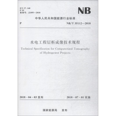 音像水电工程层析成像技术规程 NB/T 35112-2018能源局