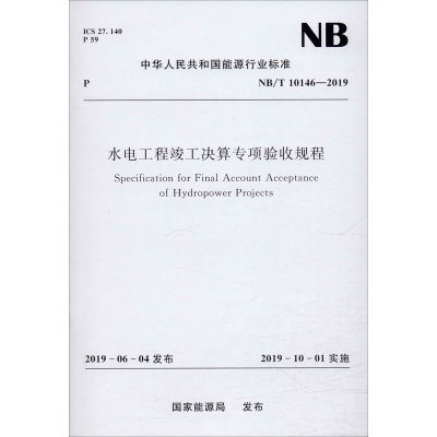 音像水电工程竣工决算专项验收规程 NB/T 10146-2019能源局