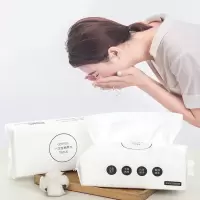 平纹100抽(20*15cm) 100抽珍珠棉一次性洗脸巾棉柔巾卸妆棉化妆棉洁面巾抽取式纸