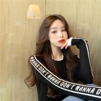 尤柯鸟(yoekbird) 新春优惠时尚韩潮修身针织衫女长袖上衣2019新款韩版撞色百搭显瘦打底衫