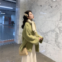 尤柯鸟(yoekbird) 新春优惠时尚韩潮 韩风秋冬新款宽松貂绒毛呢外套