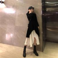 尤柯鸟(yoekbird) 新春优惠时尚韩潮 新款套装chic裙子外搭两件套长袖连衣裙冷淡风裙