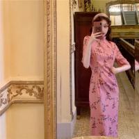 尤柯鸟(yoekbird) 新春优惠时尚韩潮 温柔复古仙美感日常民国风改良旗袍连衣裙@