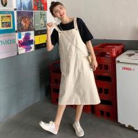 尤柯鸟(yoekbird) 新春优惠时尚韩潮 39 夏季纯色百搭减龄学院风背带裙连衣裙