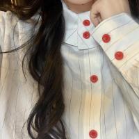 尤柯鸟(yoekbird) 新春优惠时尚韩潮 春装新款 条纹长袖衬衣开衫复古马甲毛衣套装