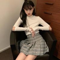 尤柯鸟(yoekbird) 新春优惠时尚韩潮 秋装修身百搭长袖恤基础款破洞个打底衫女