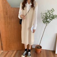 尤柯鸟(yoekbird) 新春优惠时尚韩潮 秋冬款毛线背心毛衣连衣裙