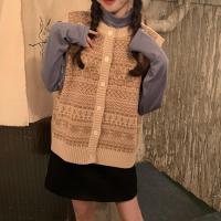 尤柯鸟(yoekbird) 新春优惠时尚韩潮 慵懒风马甲毛衣女秋季学院风宽松复古开衫外套