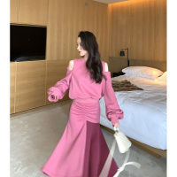 尤柯鸟(yoekbird) 新春优惠时尚韩潮 宽松韩版秋冬上衣鱼尾半身裙套装