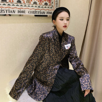尤柯鸟(yoekbird) 新春优惠时尚韩潮 碎花法式登机牌西服小众外套