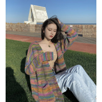 尤柯鸟(yoekbird) 新春优惠时尚韩潮新款很仙的风外套女气质泫雅风韩版显瘦宽松针织开衫