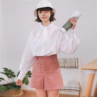 尤柯鸟(yoekbird) 新春优惠时尚韩潮衬衣女春季小清新衣 心机领结白衬衫女长袖 911