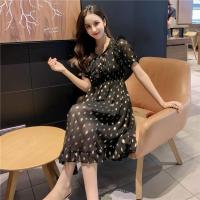 尤柯鸟(yoekbird) 新春优惠时尚韩潮夏季法国小众波点连衣裙女款收腰显瘦气质裙子
