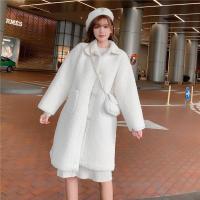 尤柯鸟(yoekbird) 新春优惠时尚韩潮 圈圈皮毛一体大衣女冬装颗粒羊羔毛外套款送包包