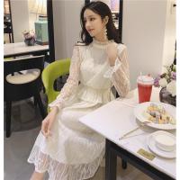 尤柯鸟(yoekbird) 新春优惠时尚韩潮春季新款蕾丝连衣裙女长袖春季新款甜美款打底裙