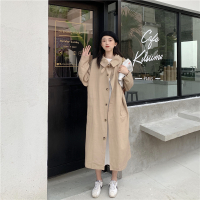 尤柯鸟(yoekbird) 新春优惠时尚韩潮韩版宽松单排扣过膝长款风衣外套