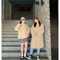 尤柯鸟(yoekbird) 新春优惠时尚韩潮新款闺蜜宽松长羊羔毛绒衫外套