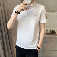 孟康(MENGKANG)短袖t恤男士夏季新款休闲潮流半袖Polo衫翻领印花体恤高品质有领