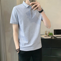 孟康(MENGKANG)简约polo衫男士短袖修身百搭休闲夏季纯色翻领t恤时尚潮牌ins男装
