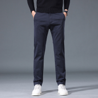 孟康(MENGKANG)秋季休闲裤男士2023新款百搭商务修身直筒弹力宽松长裤子