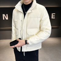 孟康(MENGKANG)2023年新款冬季羽绒服男外套无帽立领加厚保暖中青年短款潮流男装