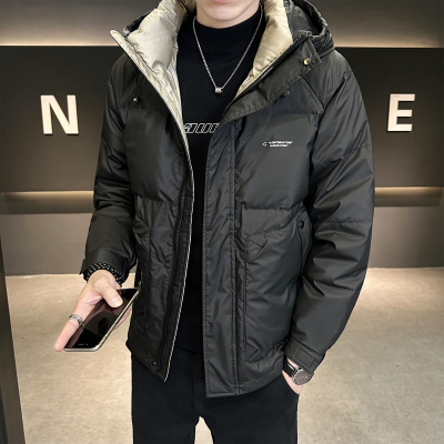 孟康(MENGKANG)羽绒服男冬季2023新款加厚连帽上衣高级感短款保暖外套