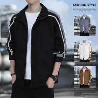 孟康(MENGKANG)港风反光条外套男秋季潮牌高街设计感小众学生宽松仿鹿皮绒休闲夹克